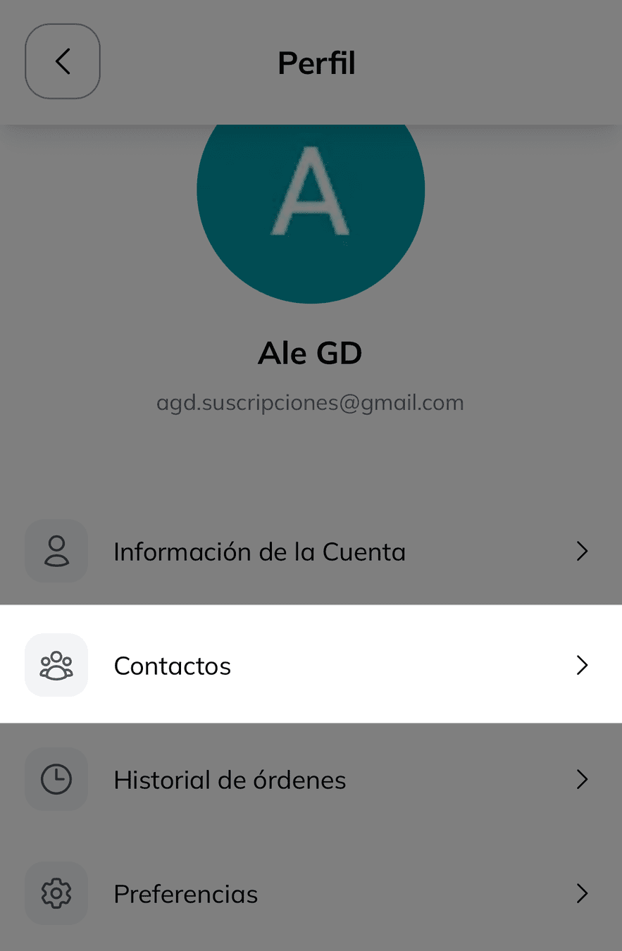 Acceso a los contacts