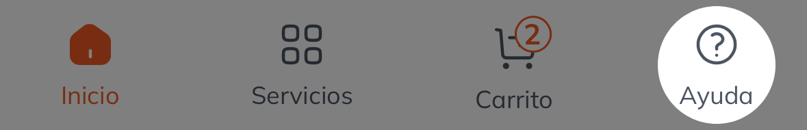 Acceder a la ayuda desde el menú principal