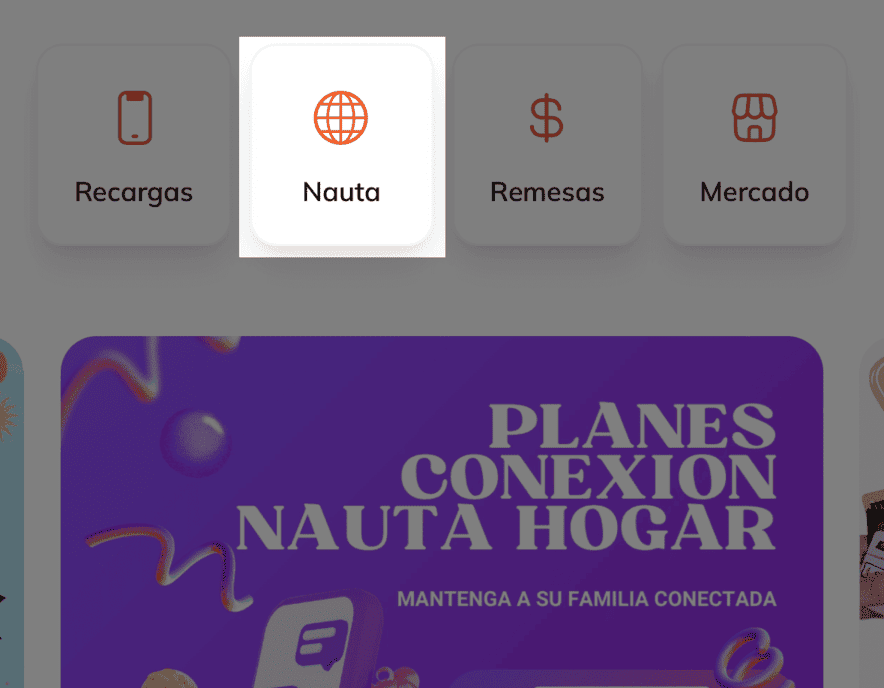 Acceso a las recargas Nauta