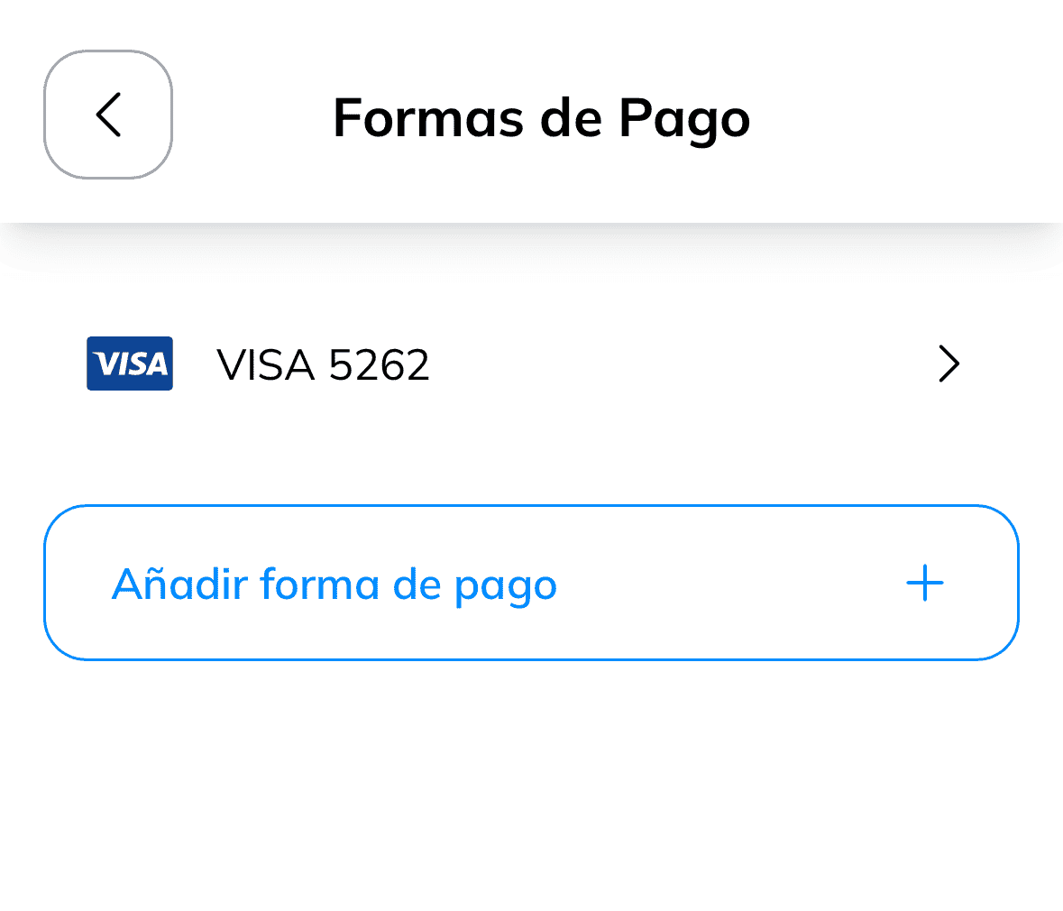 Añadir forma de pago