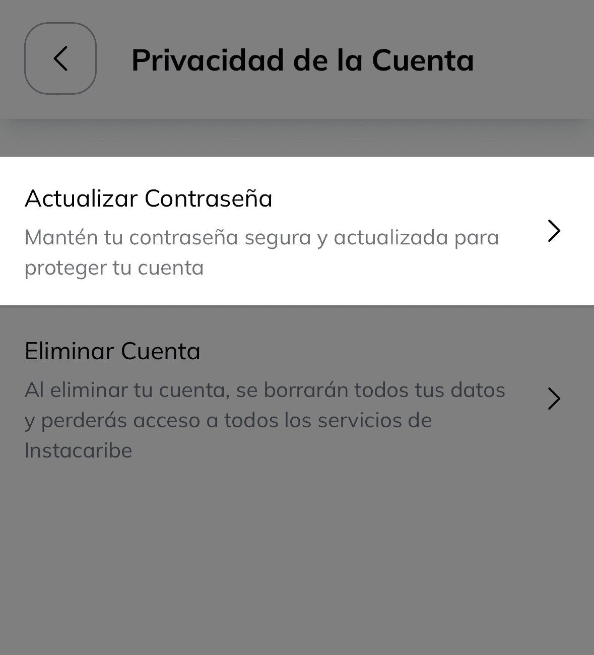 Actualizar contraseña