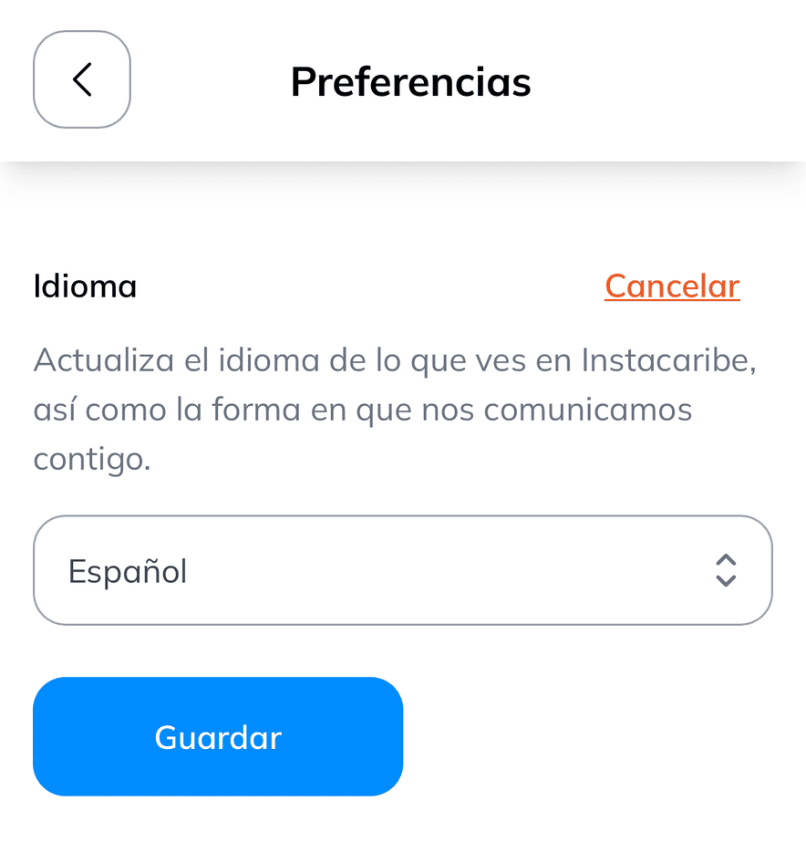Aplicar el cambio de idioma