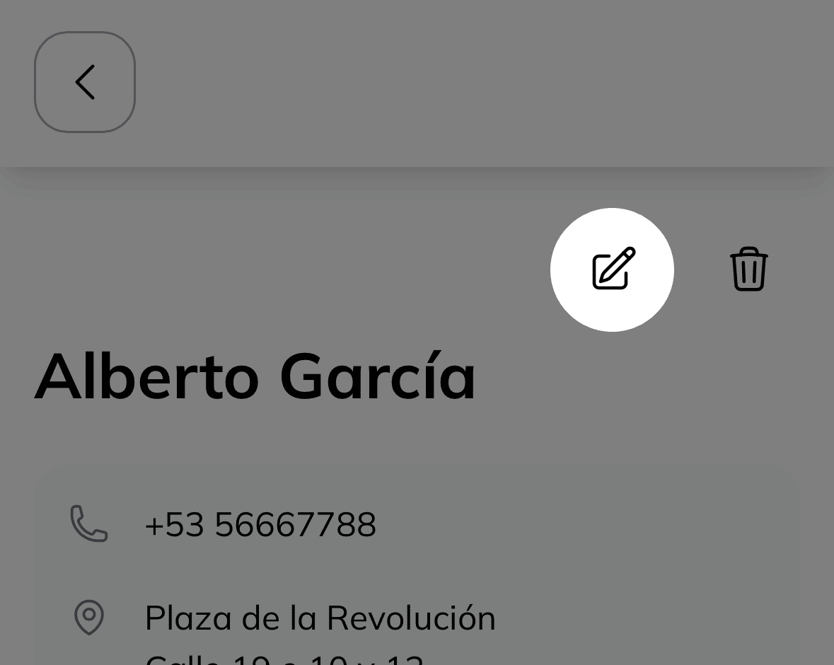 Actualizar un contacto